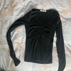 Joah brown cutout long sleeve